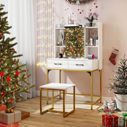 Туалетный столик Costway HU11105DE-WH (White/Gold)