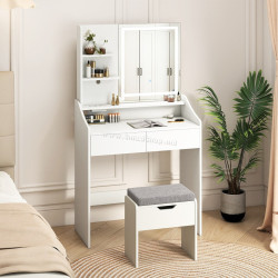 Masa de toaleta Costway HU11179DE-WH (White)