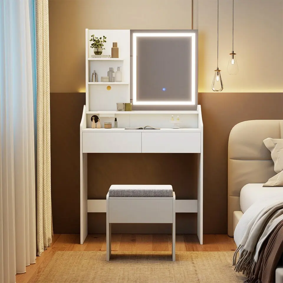 Masa de toaleta Costway HU11179DE-WH (White) - 4