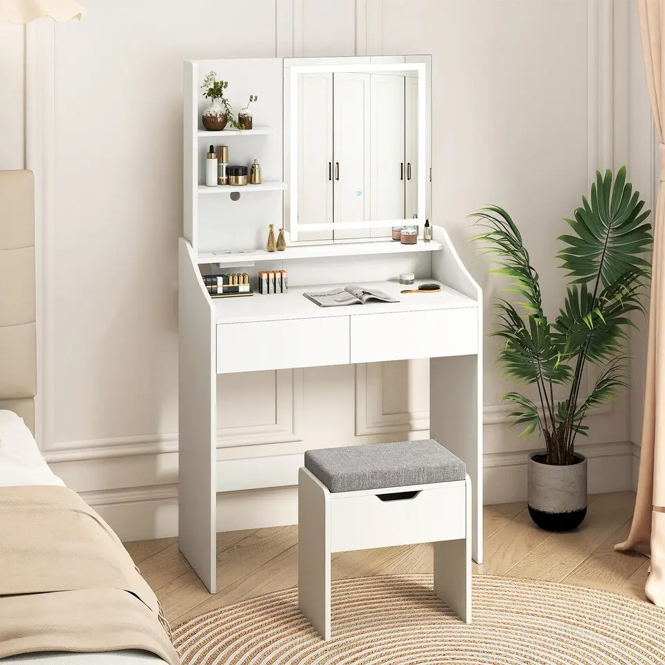 Masa de toaleta Costway HU11179DE-WH (White)