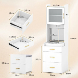Masa de toaleta Costway HU11188DE-WH+ (White) Thumb