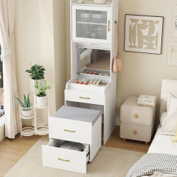 Masa de toaleta Costway HU11188DE-WH+ (White) Thumb