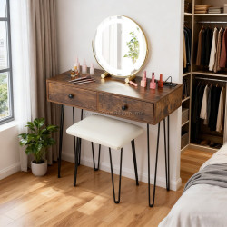 Masa de toaleta Costway HU11203DE-CF (Brown)