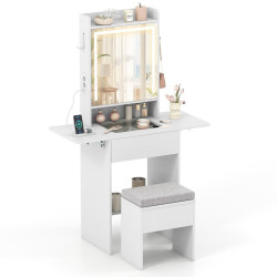 Masa de toaleta Costway HU11223DE-WH (White) Thumb