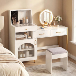 Masa de toaleta Costway HU11256DE-WH+ (White)