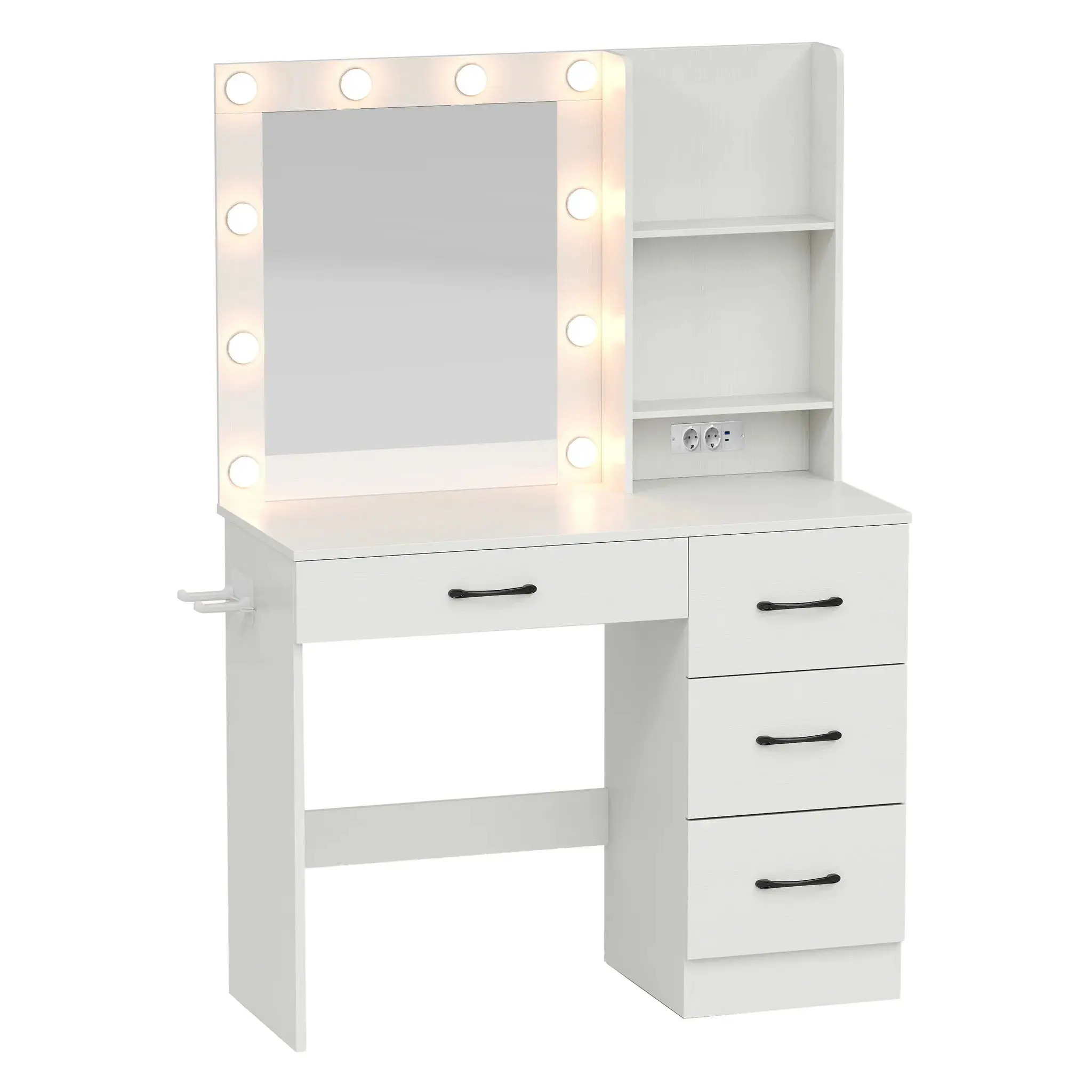 Masa de toaleta Costway HU11371DE-WH+ (White) - 2