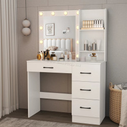 Masa de toaleta Costway HU11371DE-WH+ (White)