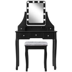 Masa de toaleta Costway HW66402DE-BK (Black) Thumb