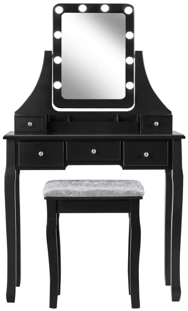 Masa de toaleta Costway HW66402DE-BK (Black)