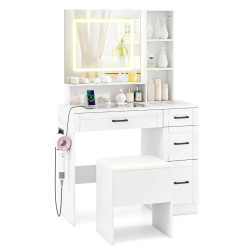 Masa de toaleta Costway JV12520WH (White) Thumb