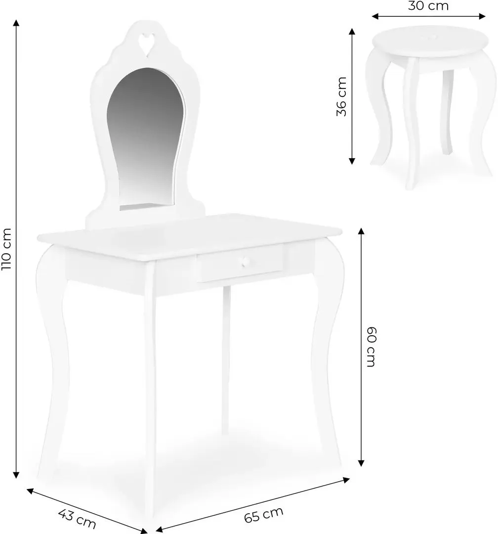 Masa de toaleta Ecotoys FH-KF200011-W (White)