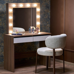 Masa de toaleta Halmar Hollywood 2 (Cashmere/Walnut)