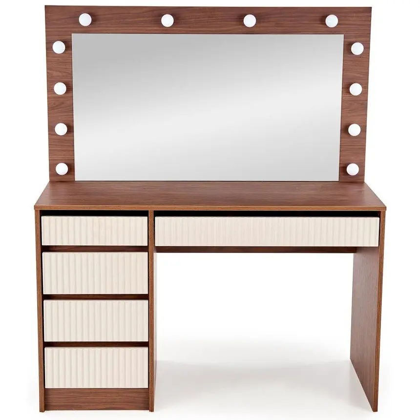 Masa de toaleta Halmar Hollywood 2 XL (Cashmere/Walnut) - 4
