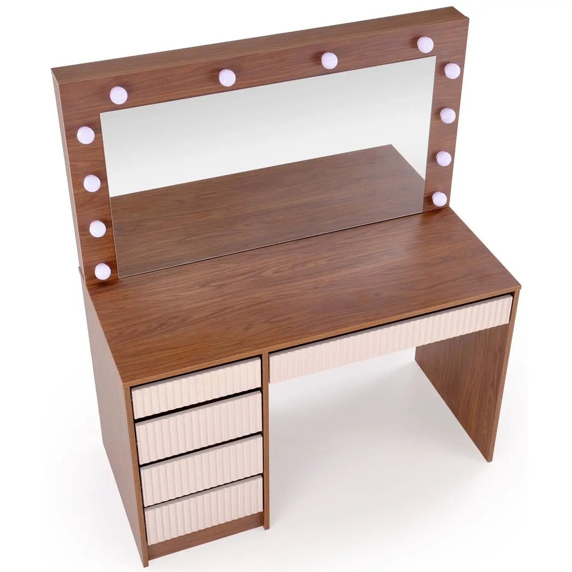Masa de toaleta Halmar Hollywood 2 XL (Cashmere/Walnut) - 5