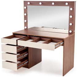 Masa de toaleta Halmar Hollywood 2 XL (Cashmere/Walnut) Thumb