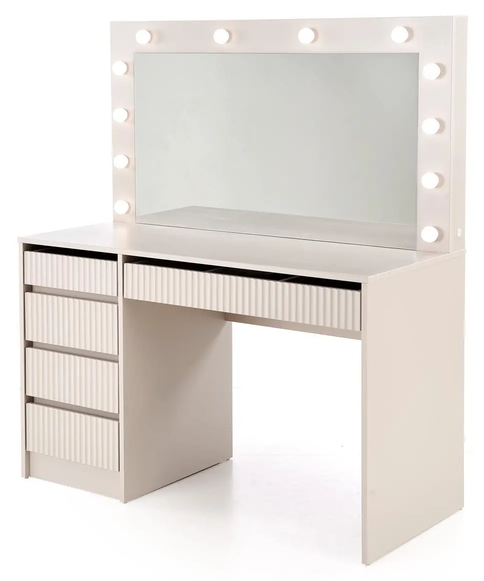 Masa de toaleta cu iluminare Halmar Hollywood 2 XL (Cashmere)