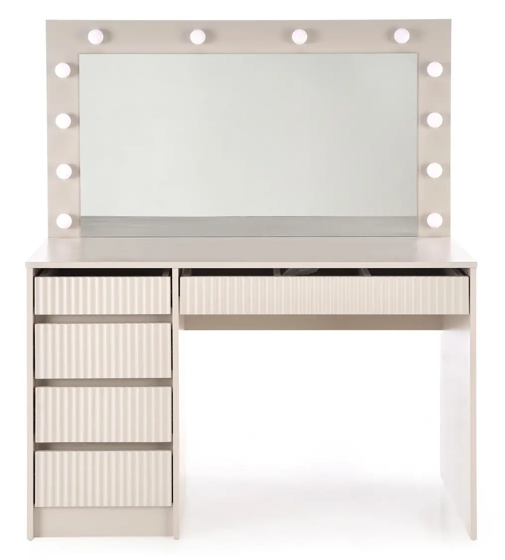 Masa de toaleta cu iluminare Halmar Hollywood 2 XL (Cashmere)