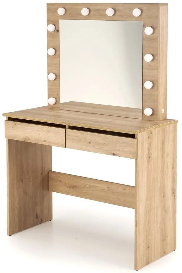 Masa de toaleta cu iluminare Halmar Hollywood (Artisan Oak)