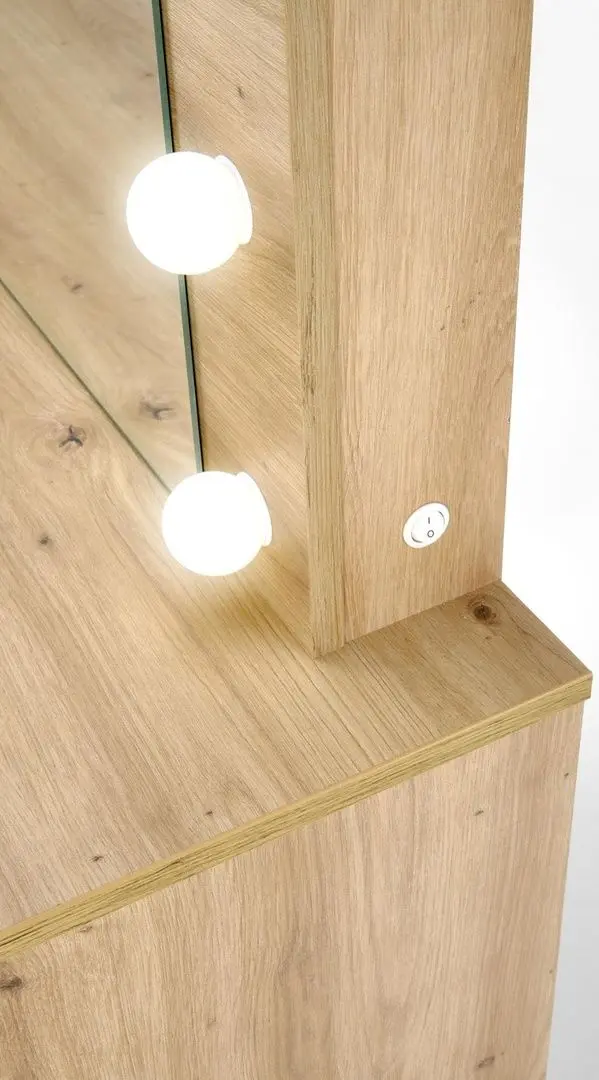 Masa de toaleta cu iluminare Halmar Hollywood (Artisan Oak)
