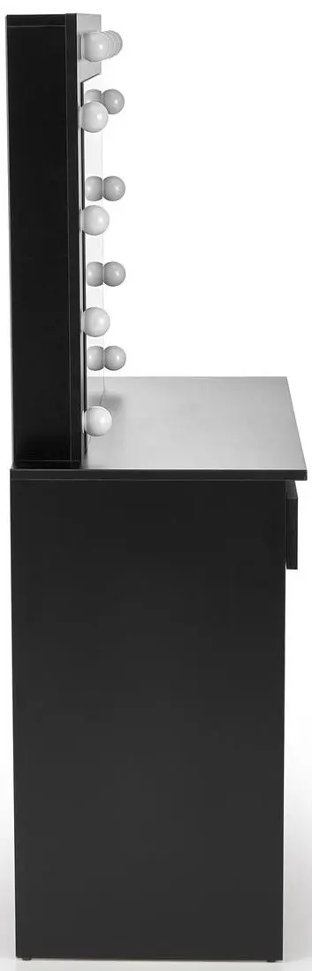 Masa de toaleta cu iluminare Halmar Hollywood (Black)