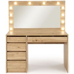 Masa de toaleta cu iluminare Halmar Hollywood XL (Artisan Oak) Thumb