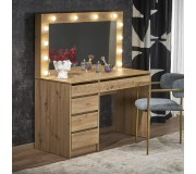 Masa de toaleta cu iluminare Halmar Hollywood XL (Artisan Oak)