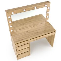 Masa de toaleta cu iluminare Halmar Hollywood XL (Artisan Oak) Thumb