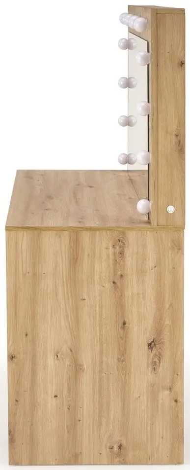 Masa de toaleta cu iluminare Halmar Hollywood XL (Artisan Oak)
