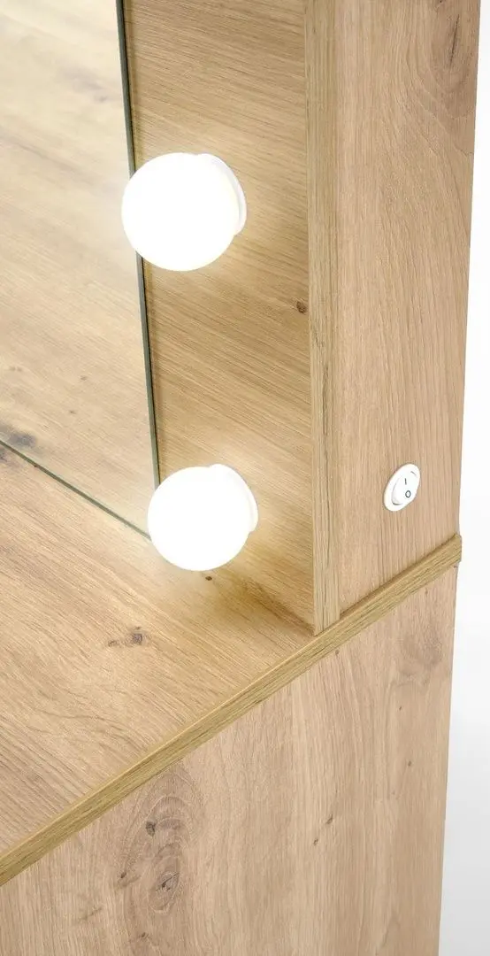 Masa de toaleta cu iluminare Halmar Hollywood XL (Artisan Oak)