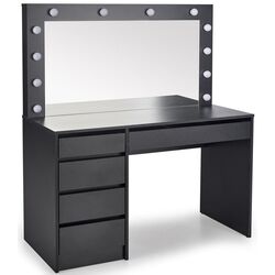 Masa de toaleta cu iluminare Halmar Hollywood XL (Black) Thumb