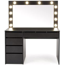 Masa de toaleta cu iluminare Halmar Hollywood XL (Black) Thumb