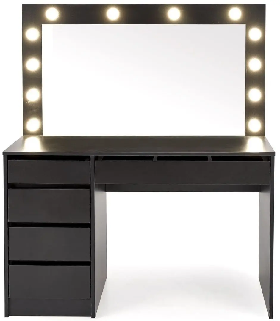 Masa de toaleta cu iluminare Halmar Hollywood XL (Black)