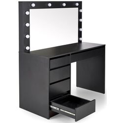 Masa de toaleta cu iluminare Halmar Hollywood XL (Black) Thumb