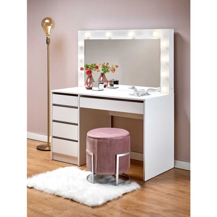 Masa de toaleta cu iluminare Halmar Hollywood XL (White)