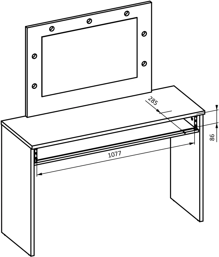 Masa de toaleta Helvetia Eva 2497NX49 (White)