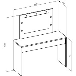 Masa de toaleta Helvetia Eva 24N0NX49 (Wotan Oak) Thumb
