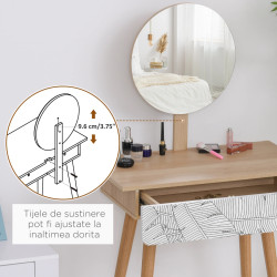 Туалетный столик Homcom 831-303 (White/Oak) Thumb