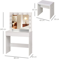 Туалетный столик Homcom 831-316 (White) Thumb