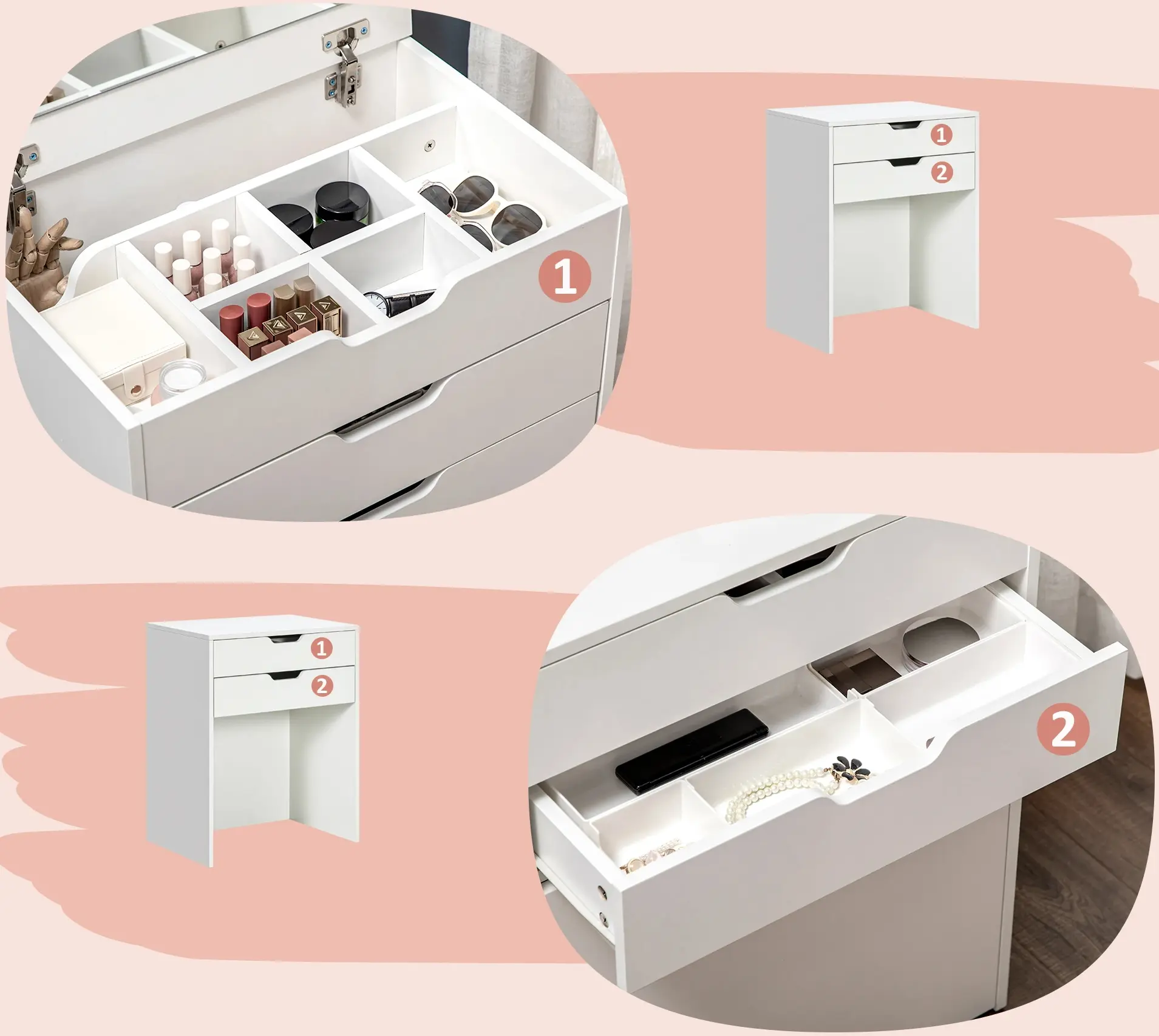 Туалетный столик Homcom 831-486 (White) - 5