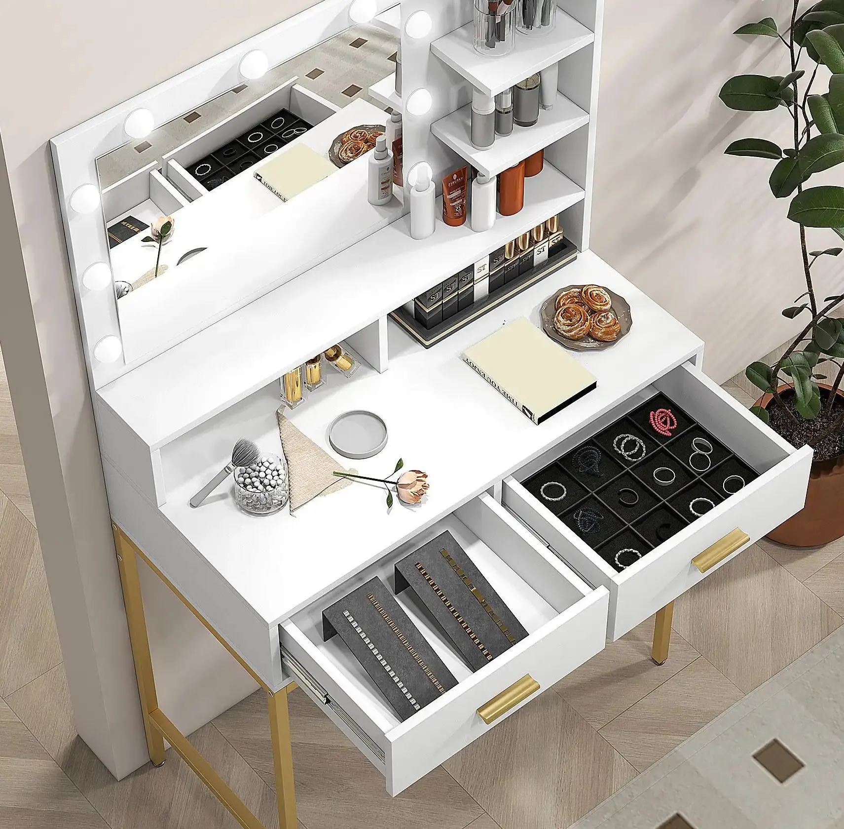 Туалетный столик Homcom 831-726V90WT (White) - 4