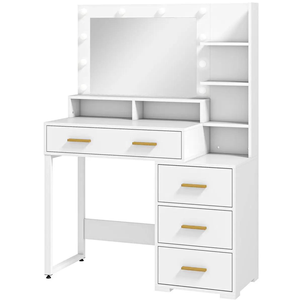 Masa de toaleta Homcom 831-729V90WT (White) - 4