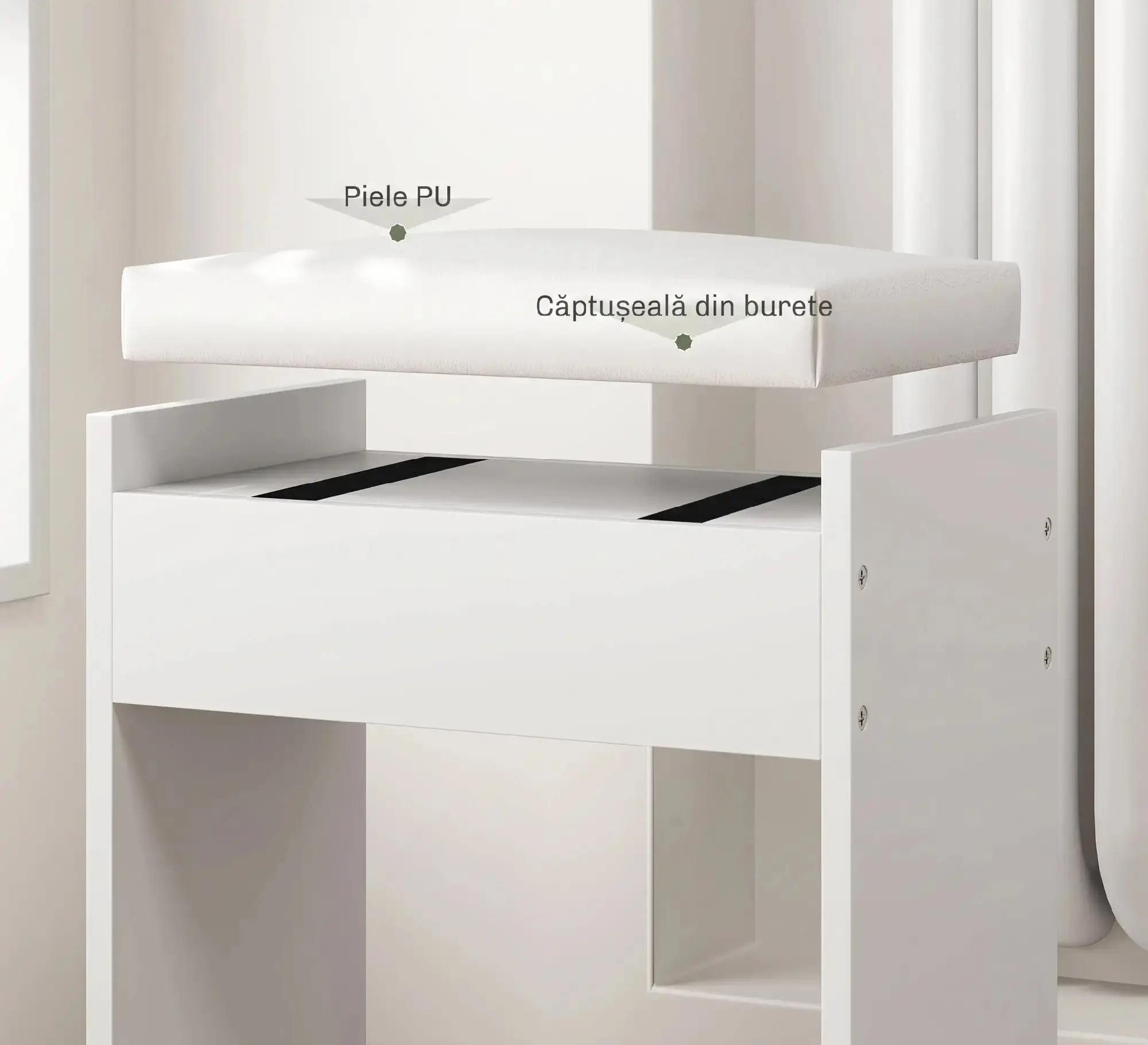 Туалетный столик Homcom 831-750V80WT (White) - 3