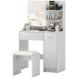 Туалетный столик Homcom 831-779V80WT 80x40x132 cm (White) Thumb