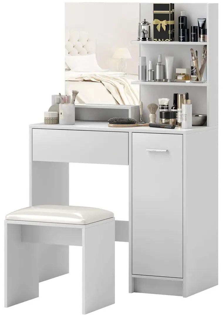 Туалетный столик Homcom 831-779V80WT 80x40x132 cm (White) - 3