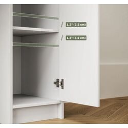 Туалетный столик Homcom 831-779V80WT 80x40x132 cm (White) Thumb