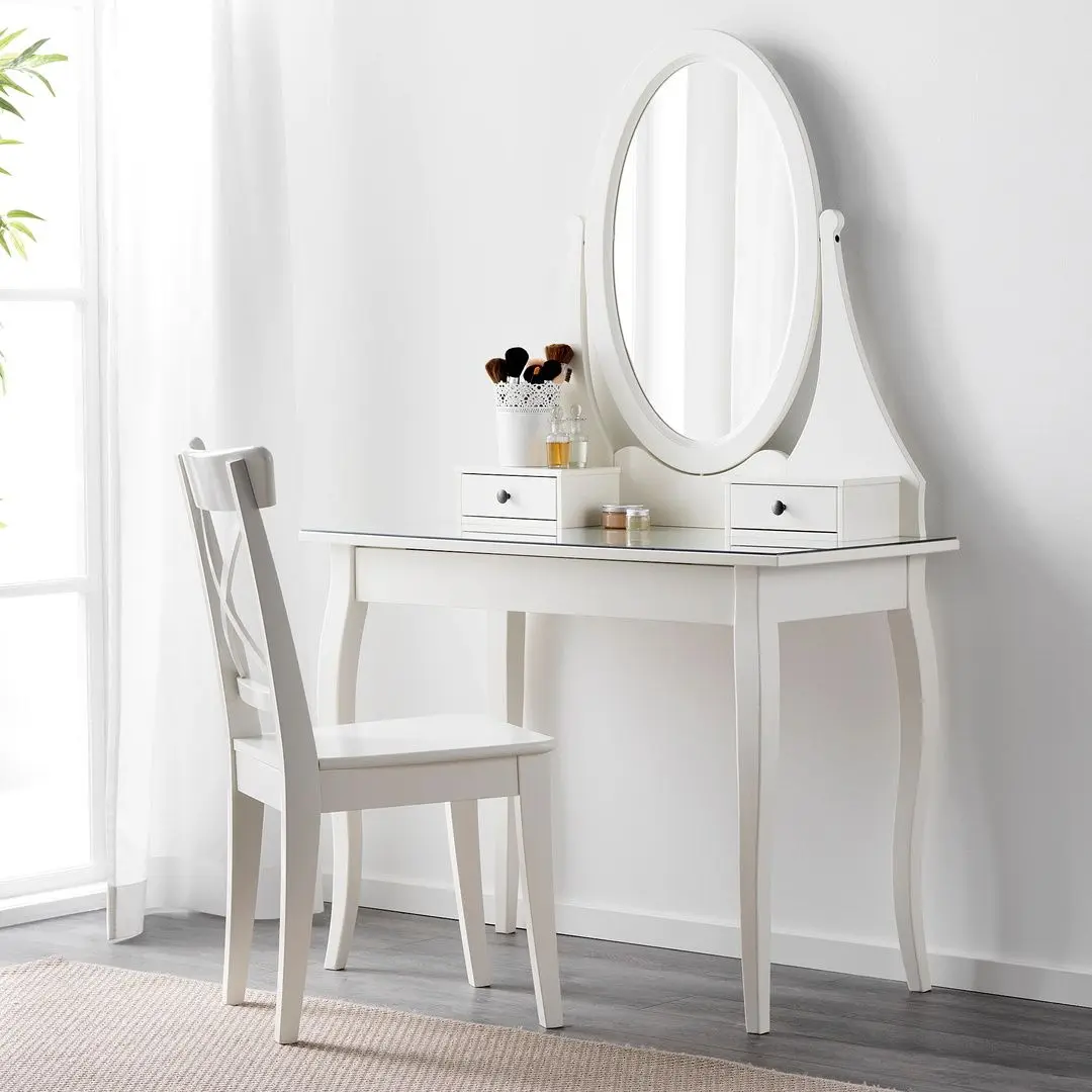 Masuta toaleta Ikea Hemnes cu oglinda 100x50 (Alb)