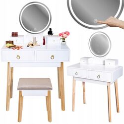 Туалетный столик Jumi CM-881600 (White/Natur) Thumb