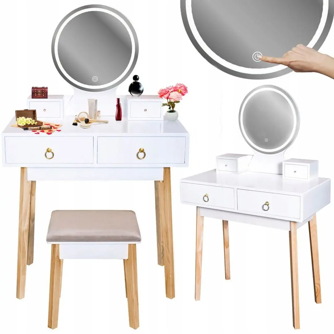 Туалетный столик Jumi CM-881600 (White/Natur) - 7