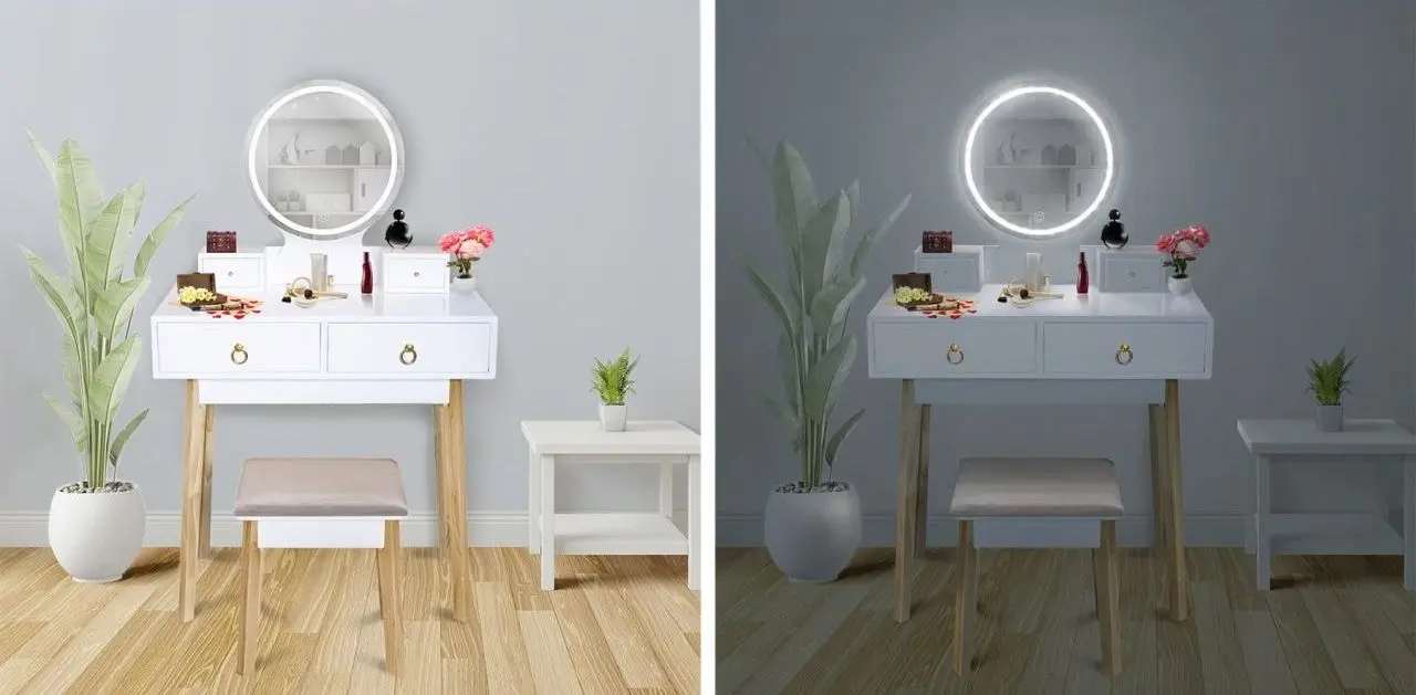 Туалетный столик Jumi CM-881600 (White/Natur) - 10