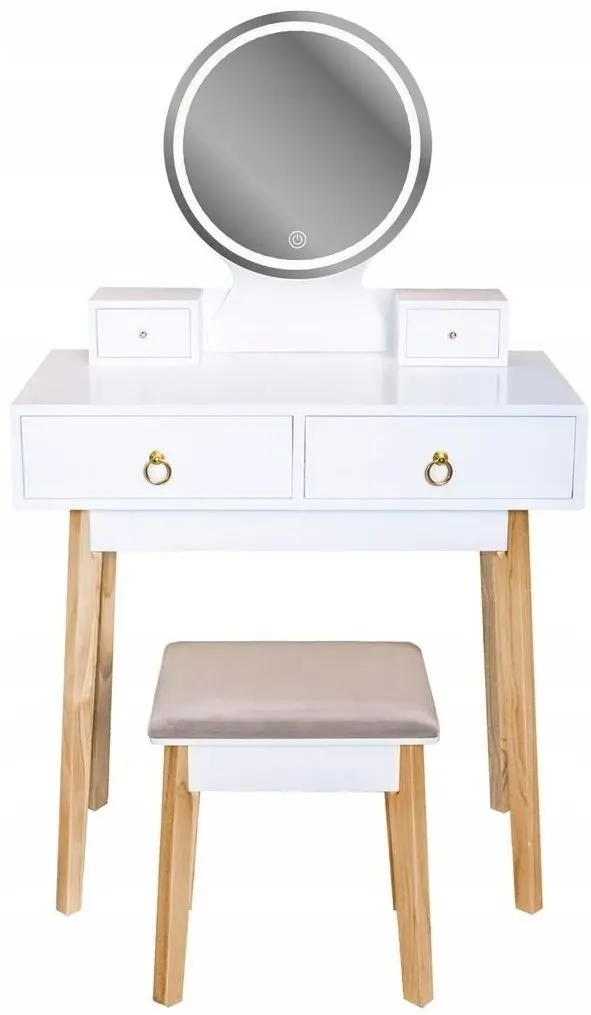 Туалетный столик Jumi CM-881600 (White/Natur)